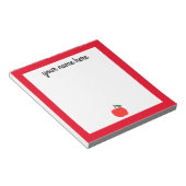 Personalisierter Lehrer Notepad mit einem Apple Notizblock (angewinkelt)