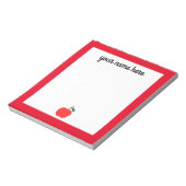Personalisierter Lehrer Notepad mit einem Apple Notizblock (Rotiert)
