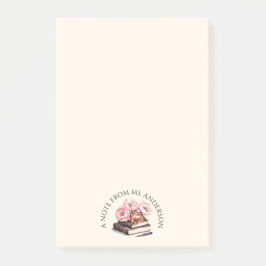 Personalisierter Lehrer Post-it Klebezettel (Vorderseite)