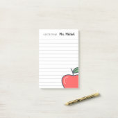 Personalisierter Lehrer Post-it Klebezettel (Auf Schreibtisch)