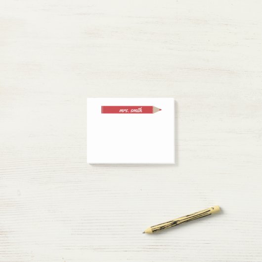 Personalisierter Lehrer Post-it Klebezettel (Auf Schreibtisch)