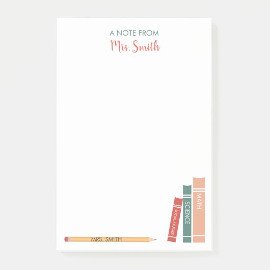 Personalisierter Lehrer Post-It Notes Books und Pe Klebezettel (Vorderseite)