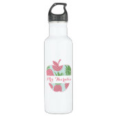 Personalisierter Lehrer Preppy Ananas-Apples Trinkflasche (Vorderseite)