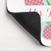 Personalisierter Lehrer Preppy Ananas-Druck-Apples Mousepad (Ecke)