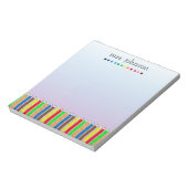 Personalisierter Lehrer Rainbow-Bleistift-Notepad Notizblock (Rotiert)