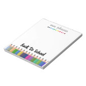 Personalisierter Lehrer Rainbow-Bleistift-Notepad Notizblock (Rotiert)
