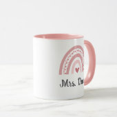 Personalisierter Lehrer-Regenbogen-Becher Tasse (VorderseiteRechts)