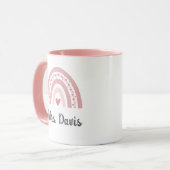 Personalisierter Lehrer-Regenbogen-Becher Tasse (Vorderseite Links)
