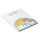 Personalisierter Lehrer Regenbogen Bleistift Notiz Notizblock (angewinkelt)