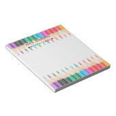 Personalisierter Lehrer Regenbogenstift Notizblock (angewinkelt)