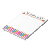 Personalisierter Lehrer Regenbogenstift Notizblock (Rotiert)