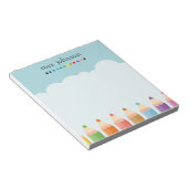 Personalisierter Lehrer Regenbogenstift Notizblock (angewinkelt)