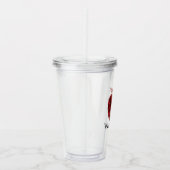 Personalisierter Lehrer-roter ImitatSequin Apple Acryltrinkbecher (Rechts)