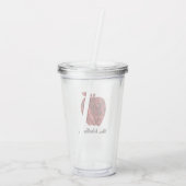 Personalisierter Lehrer-roter ImitatSequin Apple Acryltrinkbecher (Rückseite)