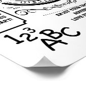 Personalisierter Lehrer Ruhestandposter Poster (Ecke)