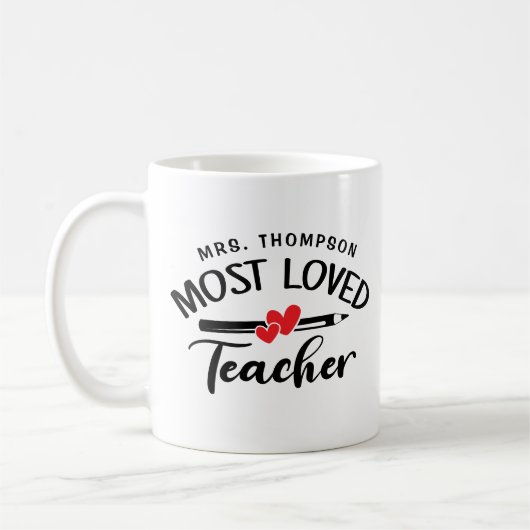 Personalisierter Lehrer Schule Kaffeetasse (Links)