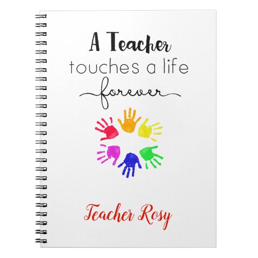 Personalisierter Lehrer (Touchs ein Leben für imme Notizblock (Vorderseite)