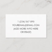 Personalisierter Lehrer Visitenkarte (Rückseite)