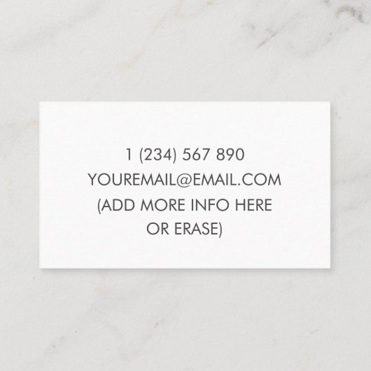 Personalisierter Lehrer Visitenkarte (Rückseite)