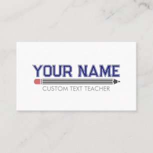 Personalisierter Lehrer Visitenkarte