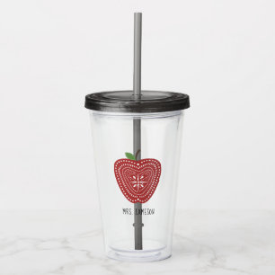 Personalisierter Lehrer Volkskunst-inspirierter Acryltrinkbecher