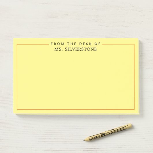 Personalisierter Lehrer vom Schreibtisch Post-it Klebezettel (Auf Schreibtisch)