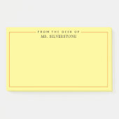 Personalisierter Lehrer vom Schreibtisch Post-it Klebezettel (Vorderseite)