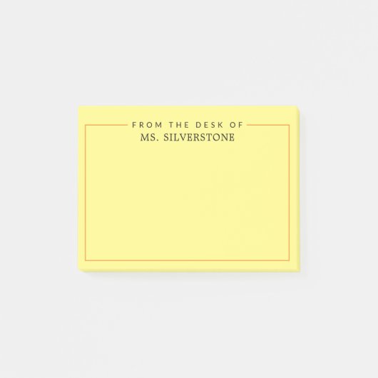 Personalisierter Lehrer vom Schreibtisch Post-it Klebezettel (Vorderseite)