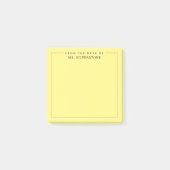 Personalisierter Lehrer vom Schreibtisch Post-it Klebezettel (Vorderseite)