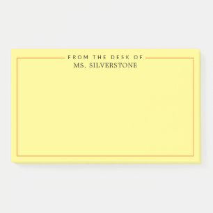 Personalisierter Lehrer von Schreibtisch von Post-it Klebezettel
