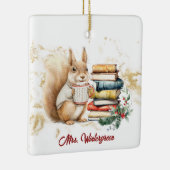 Personalisierter Lehrer Weihnachten Keramikornament (Rechts)