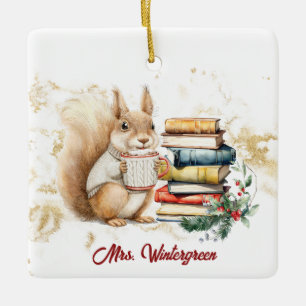 Personalisierter Lehrer Weihnachten Keramikornament