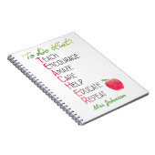 Personalisierter Lehrer, zum von Notizblock (Rechte Seite)