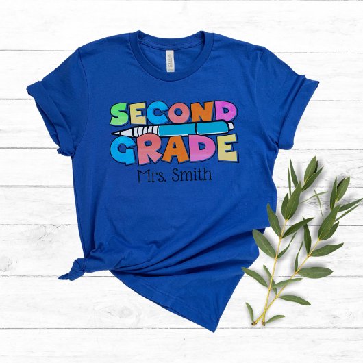 Personalisierter Lehrer zweiter Klasse T-Shirt