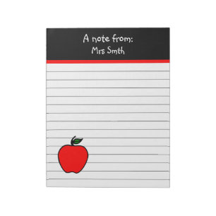 Personalisierter Lehreraut-Schulgeschenk Notizbloc Notizblock