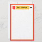 Personalisierter Lehrerbleistift Briefpapier (Vorderseite)