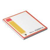Personalisierter Lehrerbleistift Notizblock (angewinkelt)