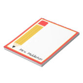 Personalisierter Lehrerbleistift Notizblock (Rotiert)
