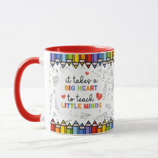 Personalisierter Lehrermug Großes Herz, um kleine  Tasse