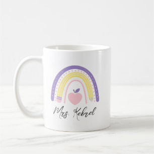 Personalisierter Lehrermug: Regenbogen-Kaffeetasse Kaffeetasse