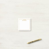 Personalisierter Lehrername Professionelle Goldsch Post-it Klebezettel (Auf Schreibtisch)