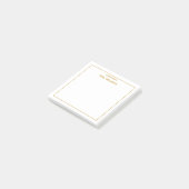 Personalisierter Lehrername Professionelle Goldsch Post-it Klebezettel (angewinkelt)