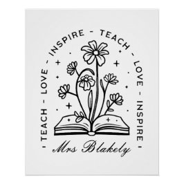 Personalisierter Lehrername zitiert den Kernpunkt Poster