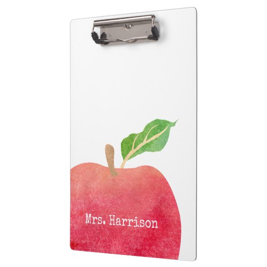 Personalisierter Lehrerrote Klemmbrett (Links)