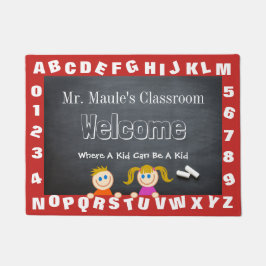 Personalisierter Lehrerunterricht Alphabet Empfang Fußmatte