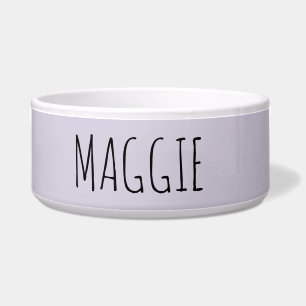 Personalisierter leichter Lavendel Keramik Pet Bow Napf