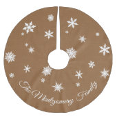 Personalisierter Leinwand-Baum-Rock mit Polyester Weihnachtsbaumdecke (Vorderseite)