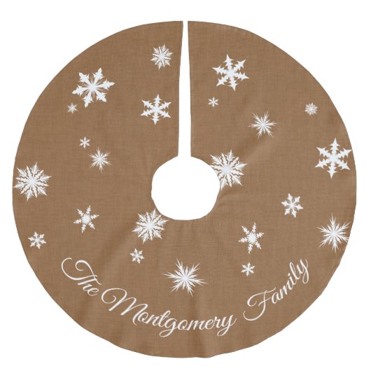 Personalisierter Leinwand-Baum-Rock mit Polyester Weihnachtsbaumdecke (Vorderseite)