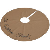 Personalisierter Leinwand-Baum-Rock Polyester Weihnachtsbaumdecke (Schrägansicht)