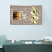 Personalisierter Leinwand-Effekt-glücklicher 50. Banner (Messeveranstaltung)